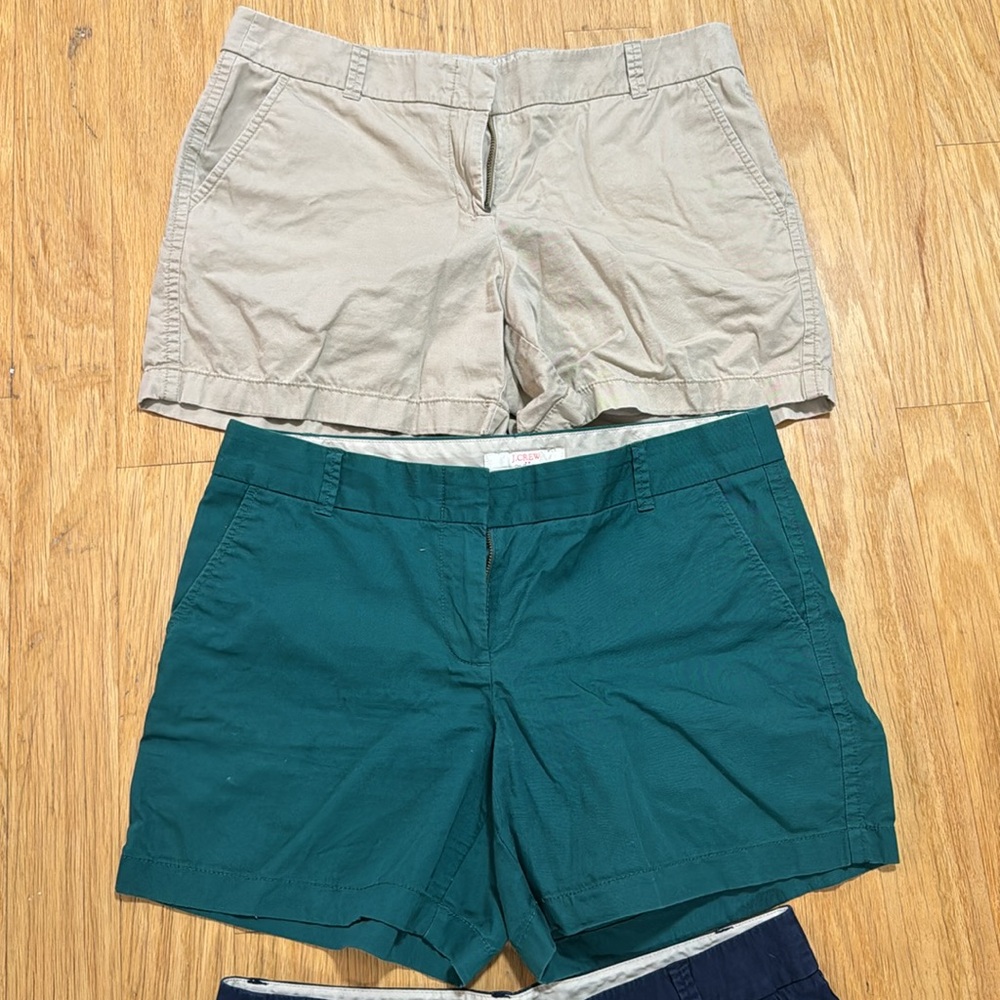 J. Crew Women’s Shorts Bundle — Beige, Green, Navy - Picture 3 of 5